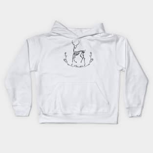 Skeleton deer design Kids Hoodie